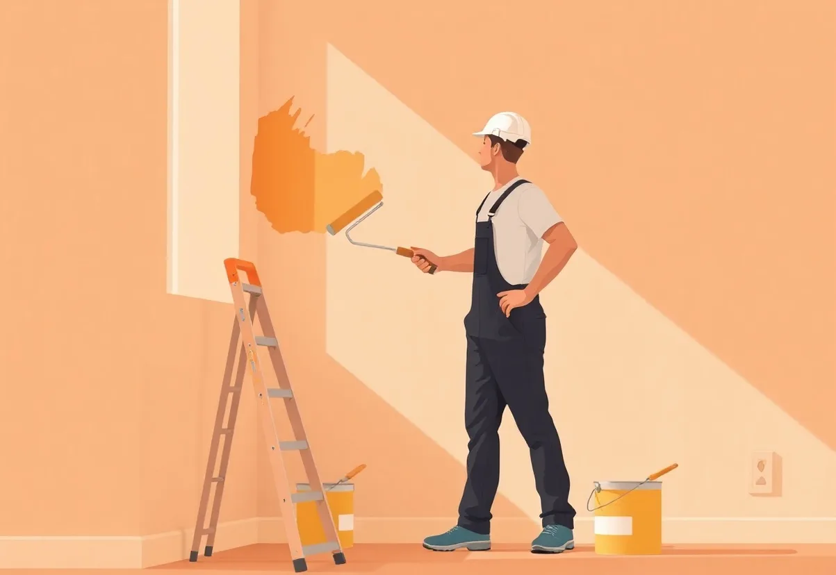 Peintre Montévrain 77144 en intervention sur un chantier